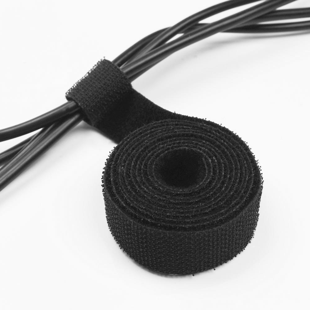 16mm Black Back-To-Back Reusable FASTNA® Hook & Loop Strapping - 1m Roll