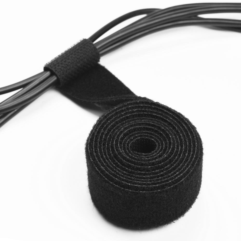 20mm Black Back-To-Back Reusable FASTNA® Hook & Loop Strapping - 1m Roll