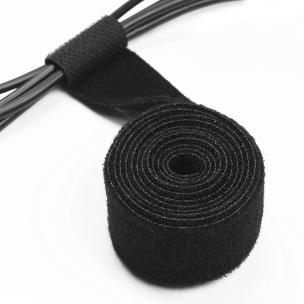 25mm Black Back-To-Back Reusable FASTNA® Hook & Loop Strapping - 1m Roll