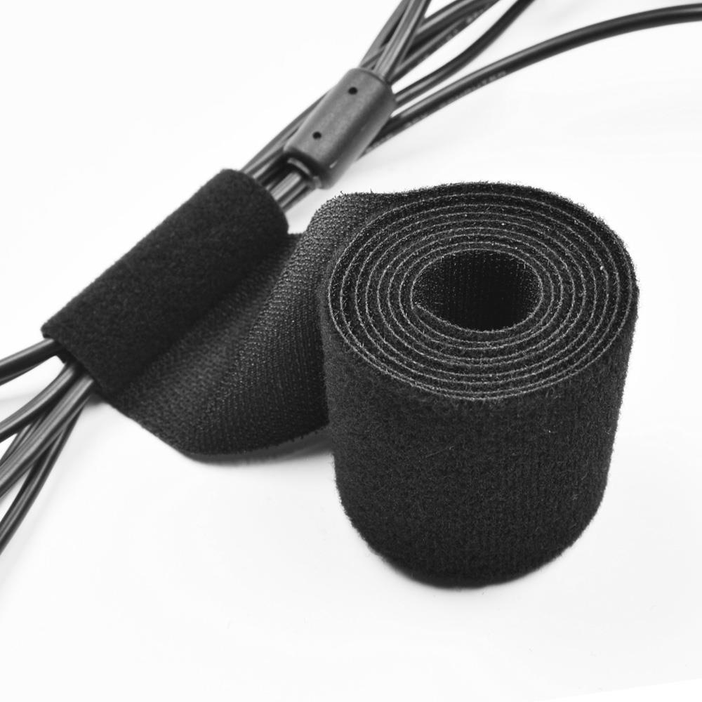 50mm Black Back-To-Back Reusable FASTNA® Hook & Loop Strapping - 1m Roll