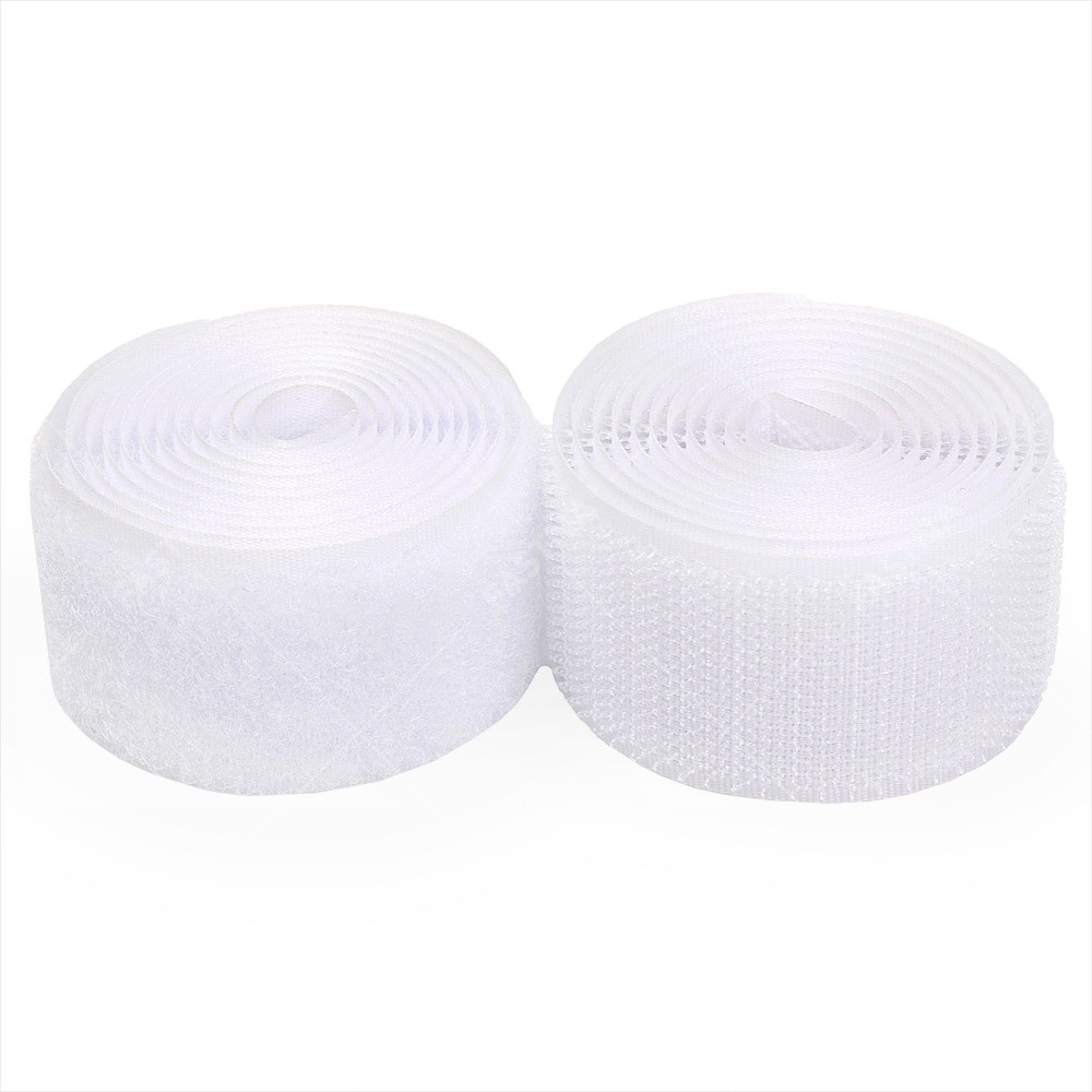 1m x Sew On FASTNA® Hook & Loop Tape (20mm, Both, White)