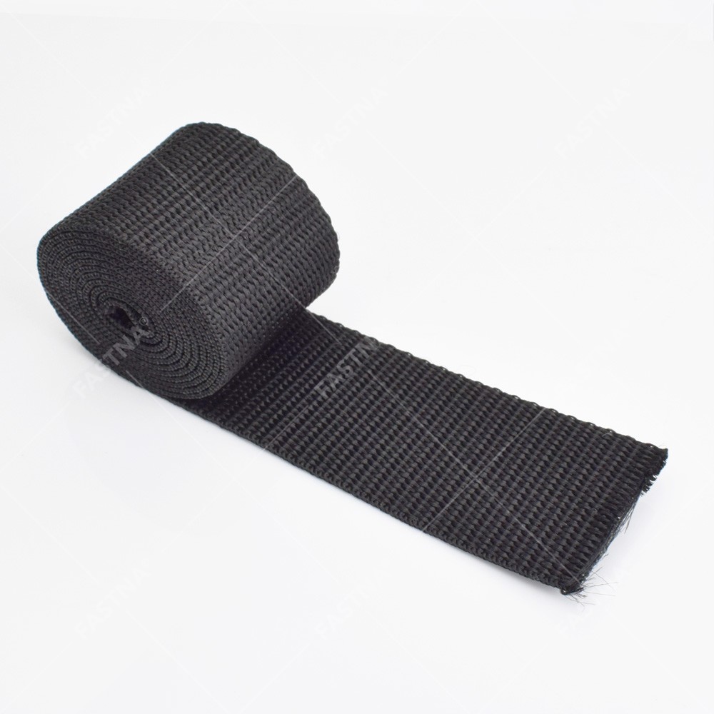 Black FASTNA® Polypropylene Webbing (38mm, 1m Roll)