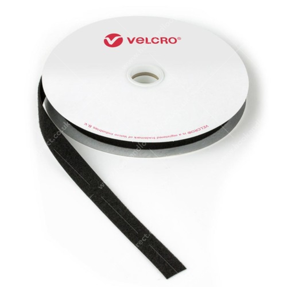 *CLEARANCE* 25m x Sew On VELCRO® Hook & Loop Tape (100mm, Hook, Black)